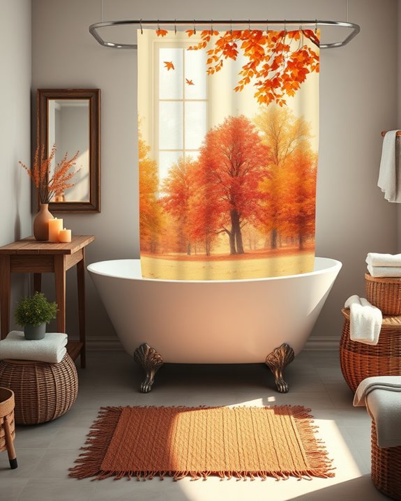 autumn inspired bathroom decor