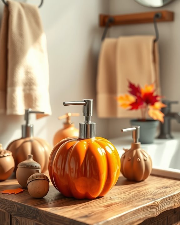 autumn themed soap dispensers