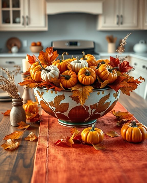 autumn themed table centerpieces