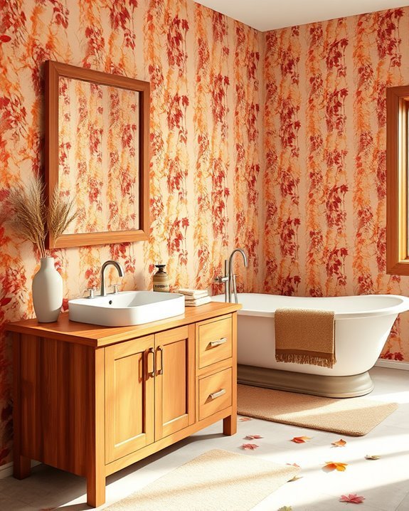autumn themed wallpaper decor