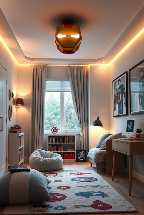 avengers themed room lighting ideas