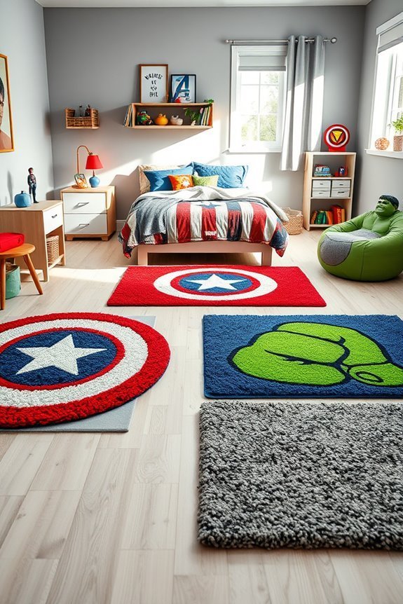 avengers themed rugs for children