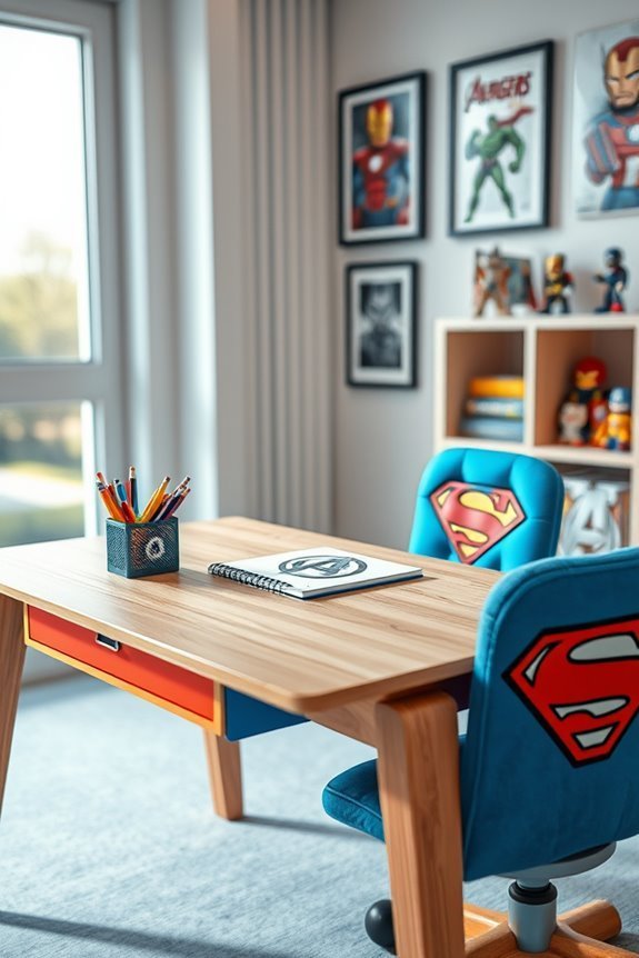 avengers themed study space