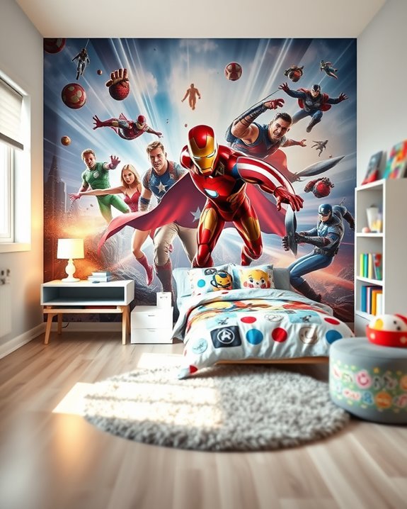 avengers themed wall murals
