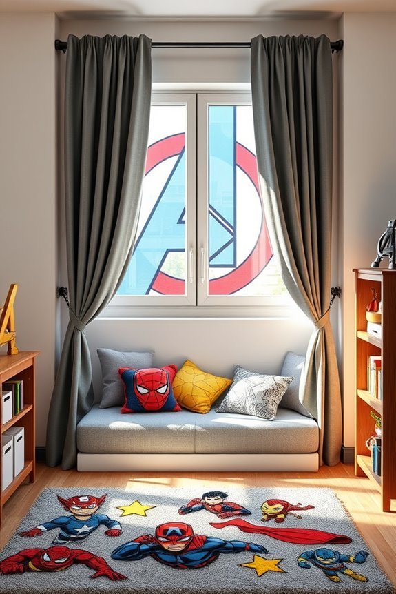 avengers themed window treatments