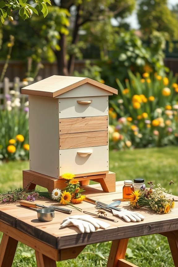 backyard beekeeping station setup