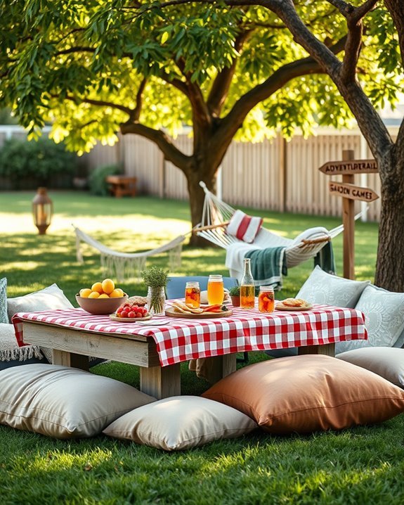 backyard picnic relaxation oasis