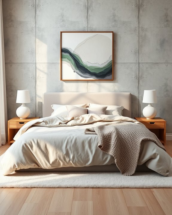 balancing concrete with fabrics