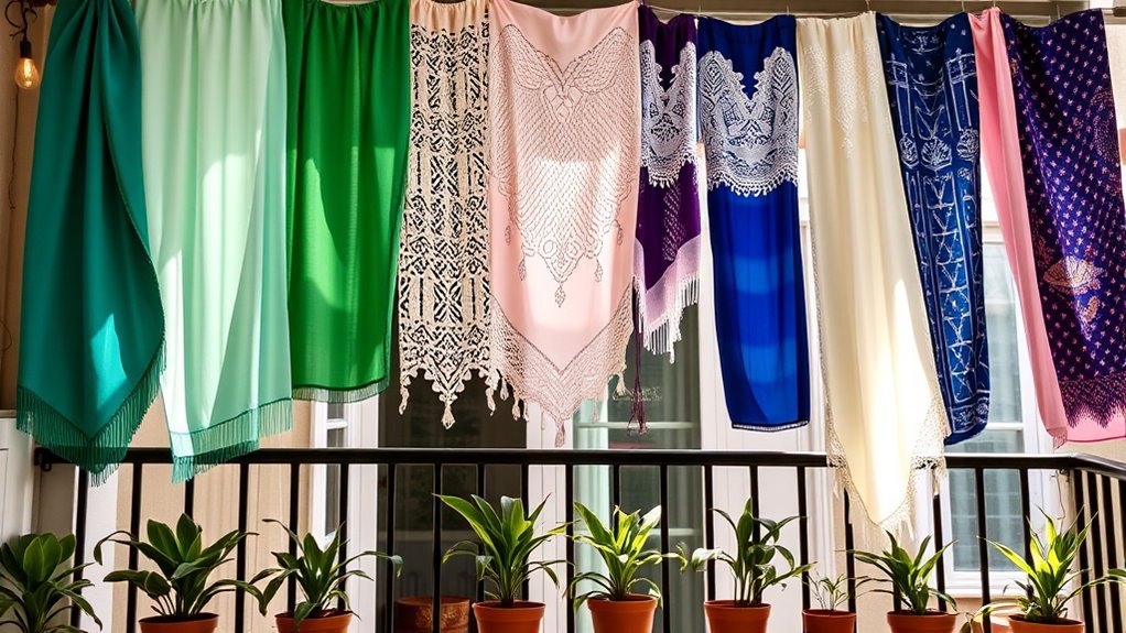 balcony cloth hanging styles