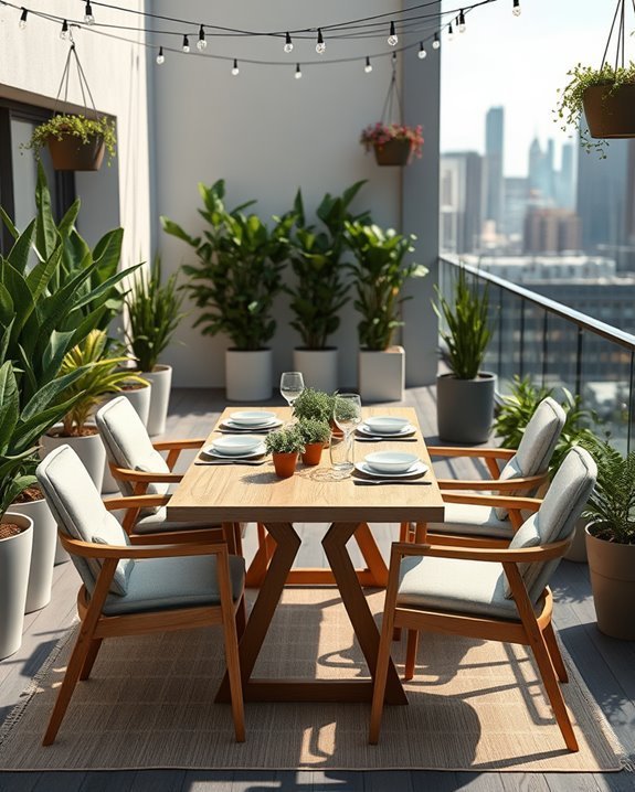 balcony dining experience enhanced