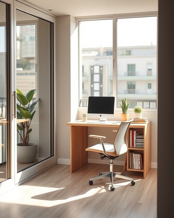 balcony home office transformation