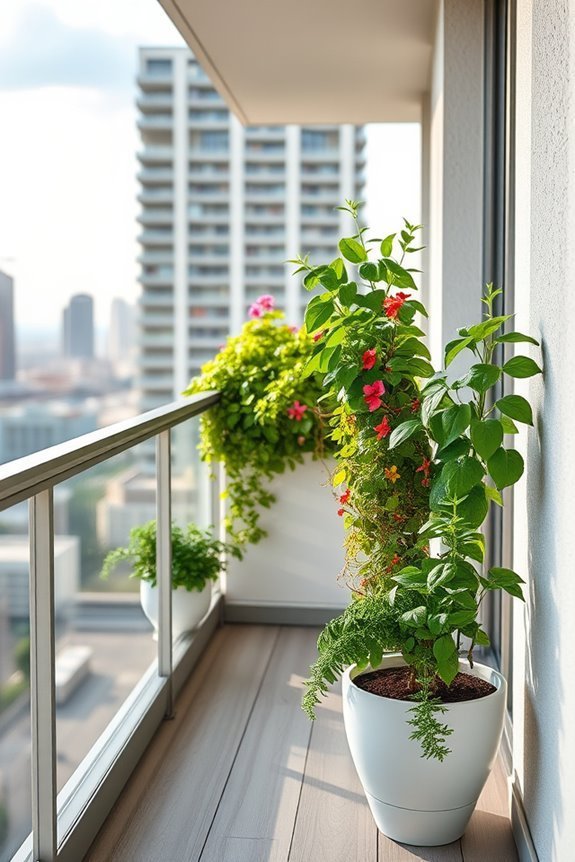 balcony rail planter ideas