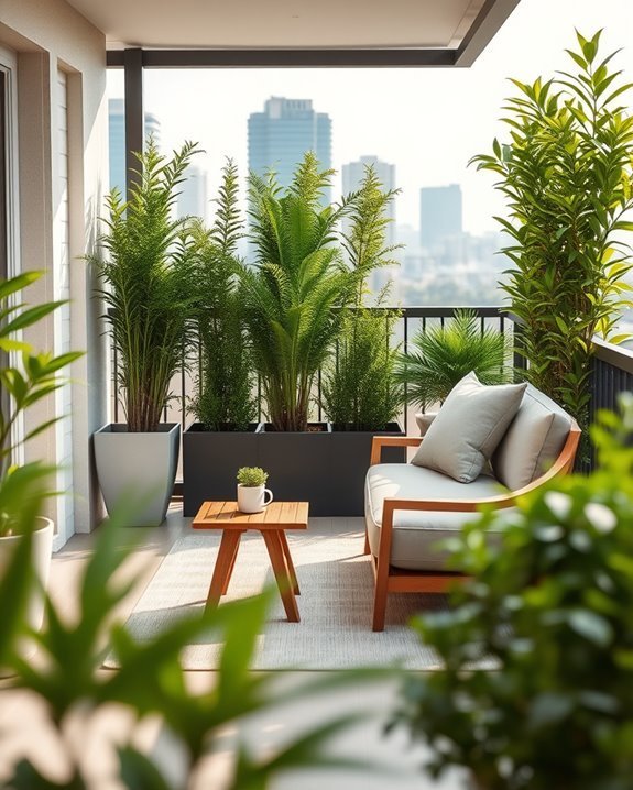 balcony relaxation oasis created