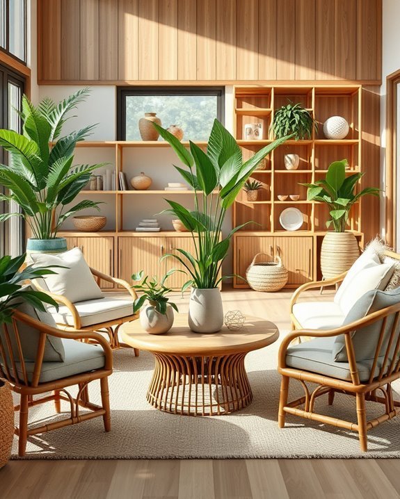 bamboo decor with natural elements