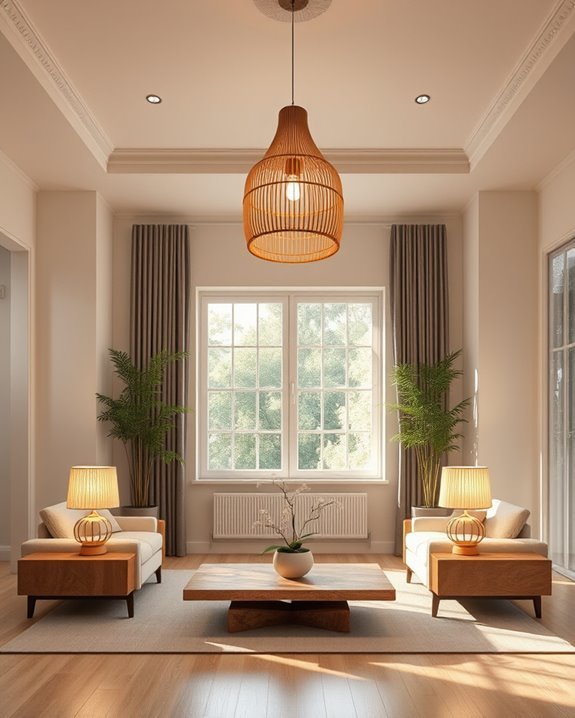 bamboo fixtures create ambiance