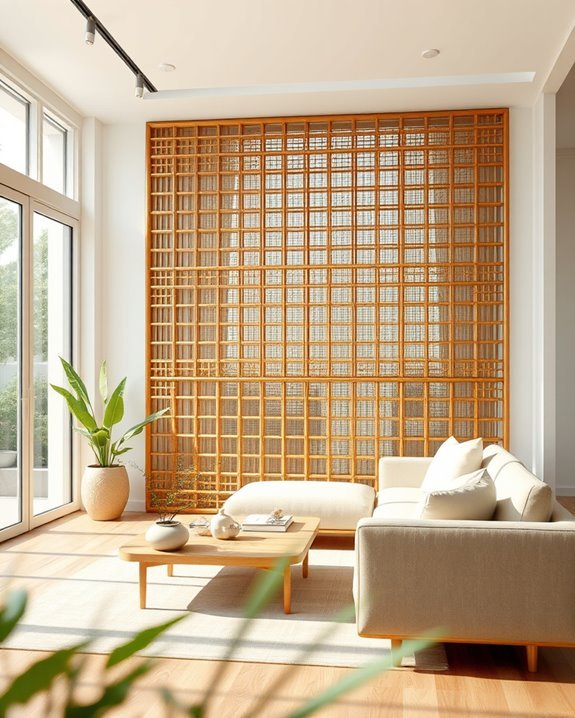 bamboo lattice as decor