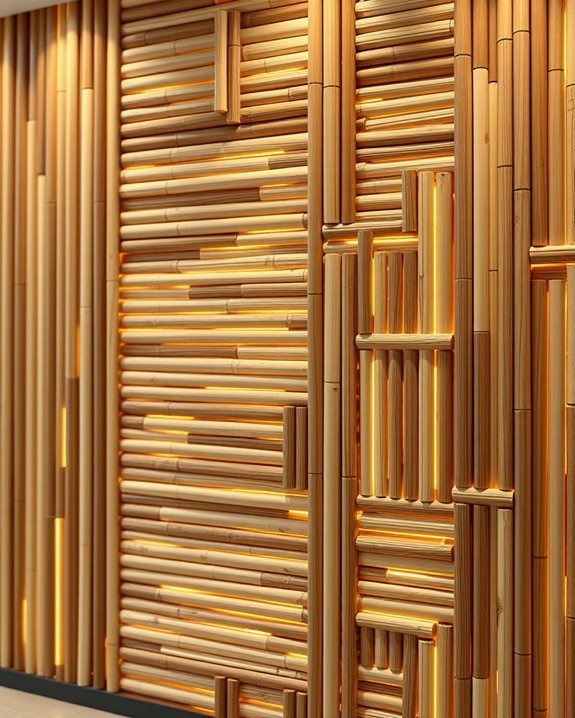bamboo lighting enhances ambiance
