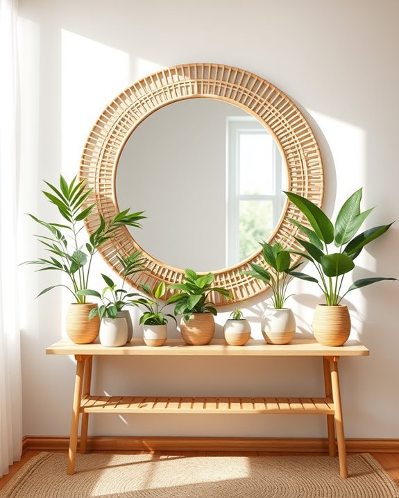 bamboo mirrors enhance light