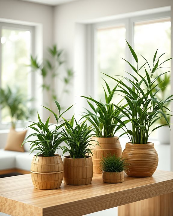 bamboo planters for indoor gardens