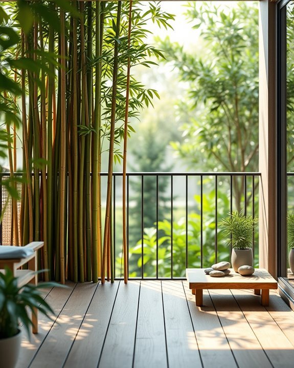 bamboo privacy screens enhance aesthetics