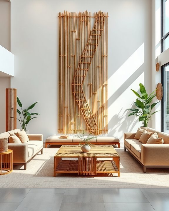 bamboo sculptures for statement