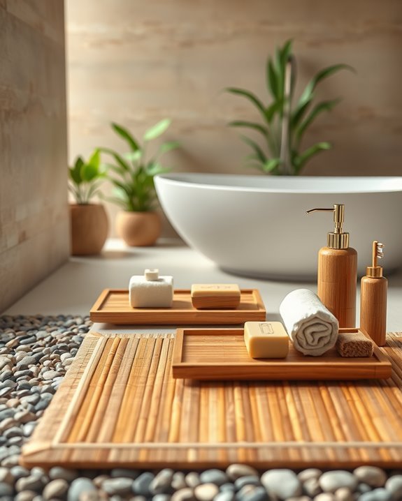 bamboo spa inspired bathroom accessories