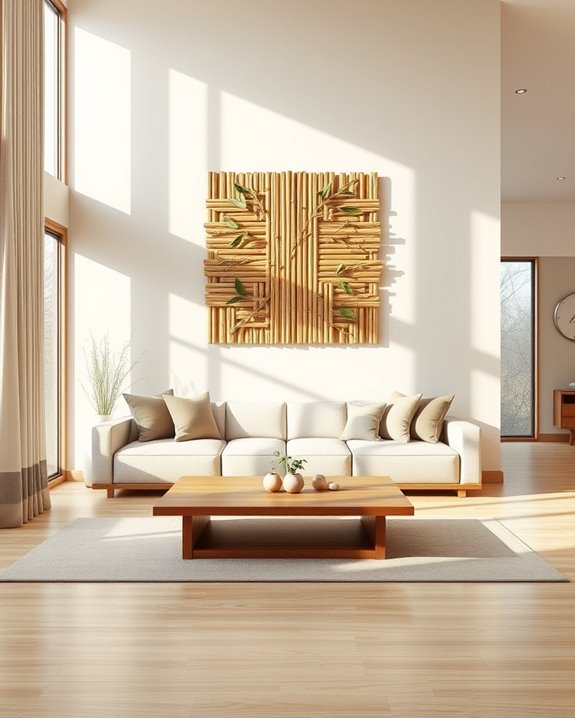 bamboo wall art creativity