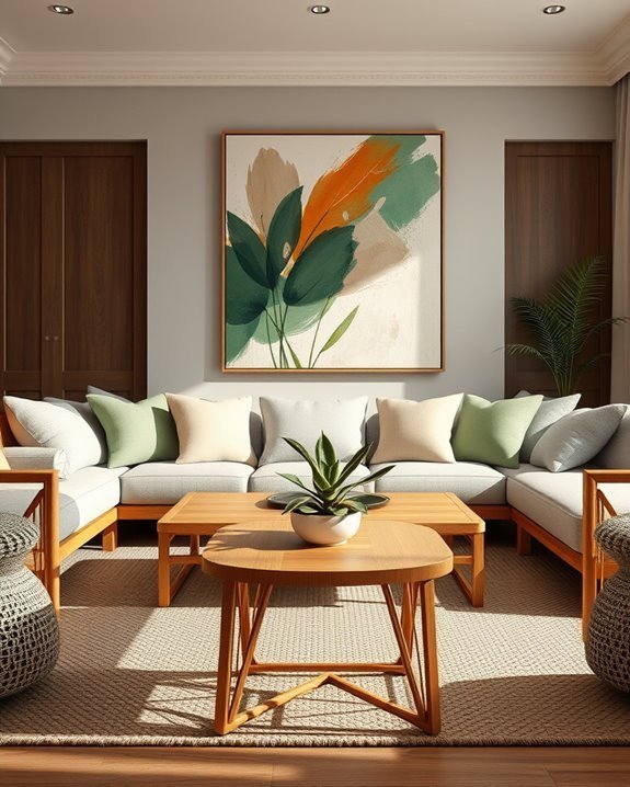 bamboo wall art enhancement