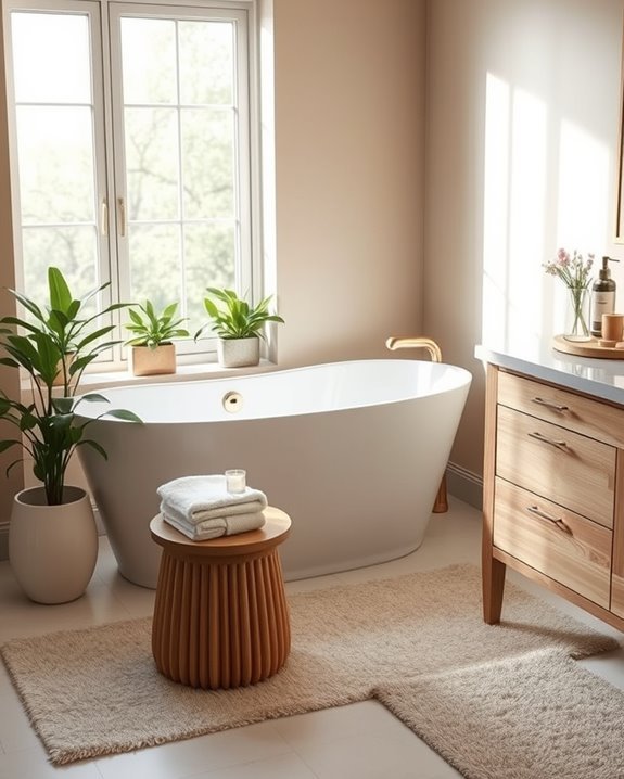 bathroom relaxation nook creation