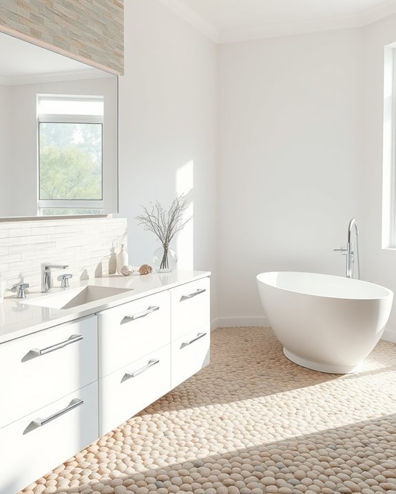 beach inspired bathroom backsplashes