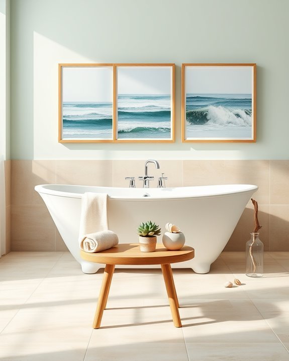 beach themed artwork displays