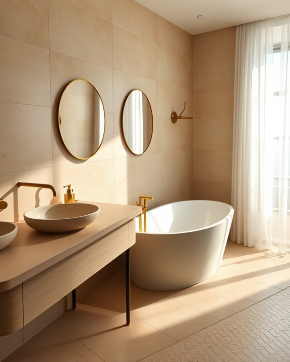 beige and brass elegance