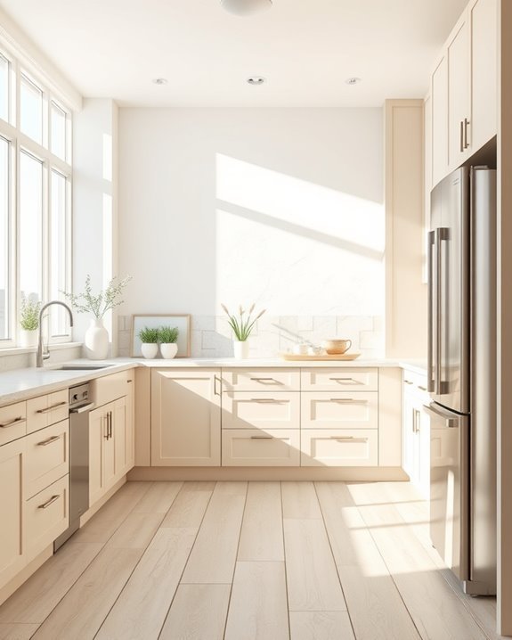 beige coastal kitchen tranquility
