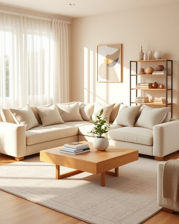 beige decor for tranquility