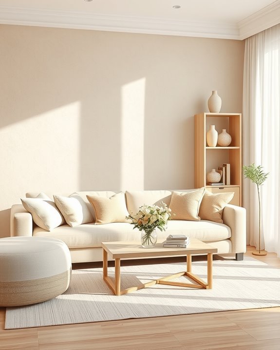 beige walls create elegance