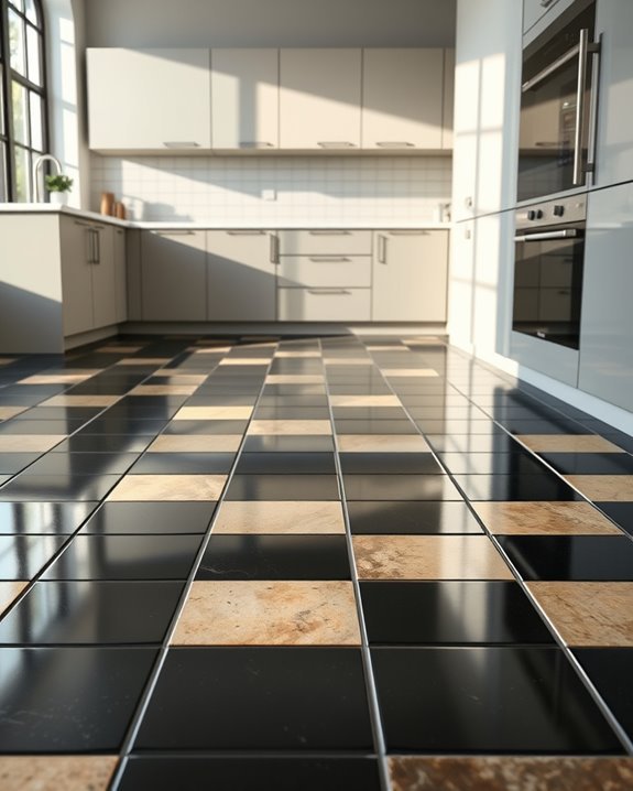 black and beige contrast