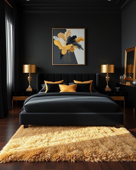 black and gold elegance