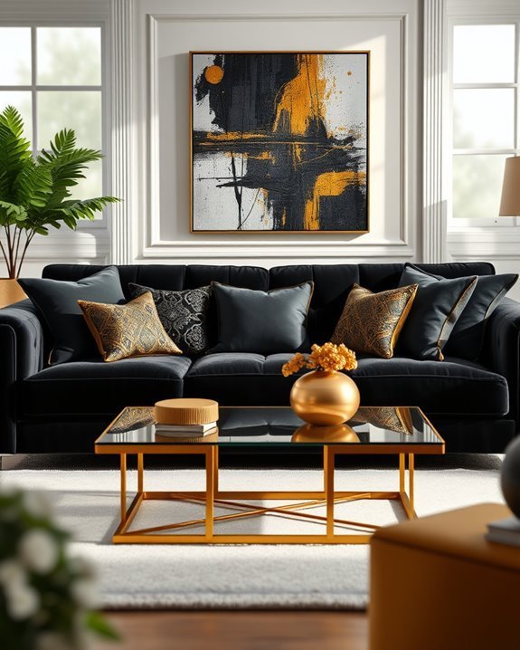 black and gold elegance