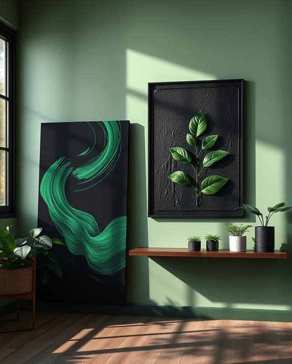 black and green serenity art