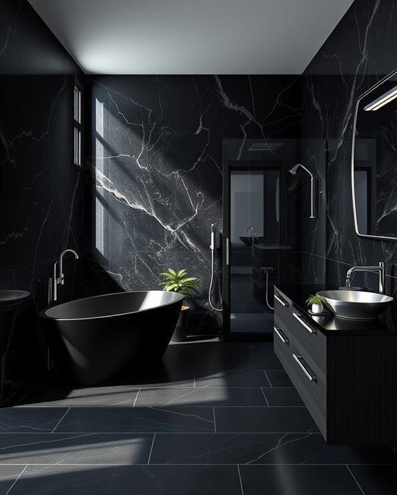 black and silver contrast