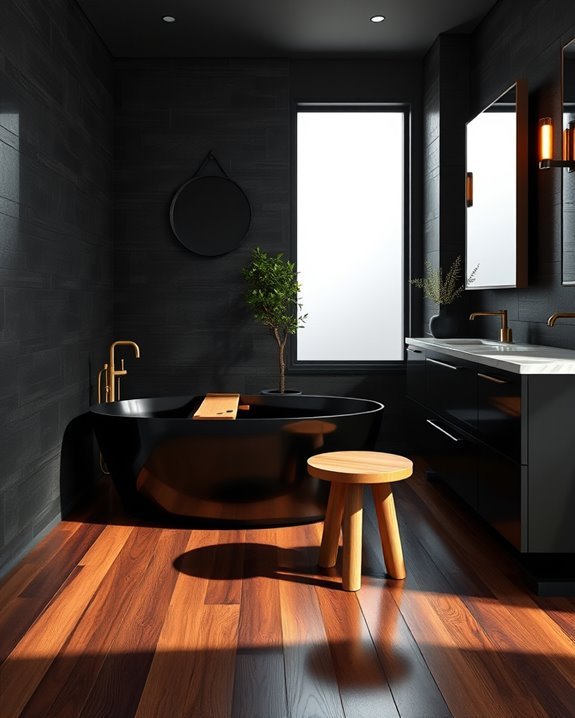 black and wood elegance