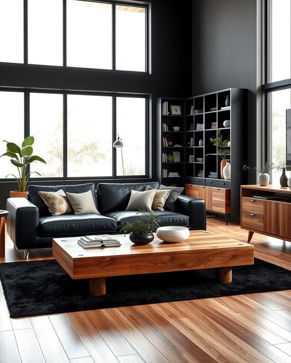 black and wood harmony