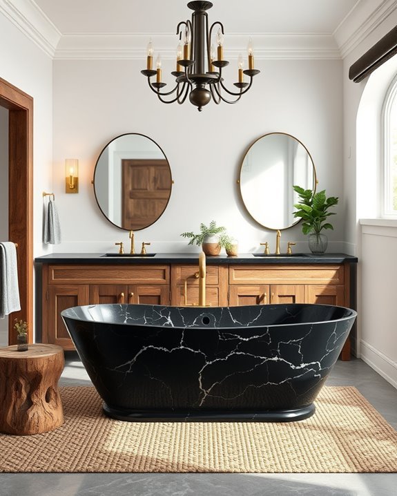 black marble rustic elegance