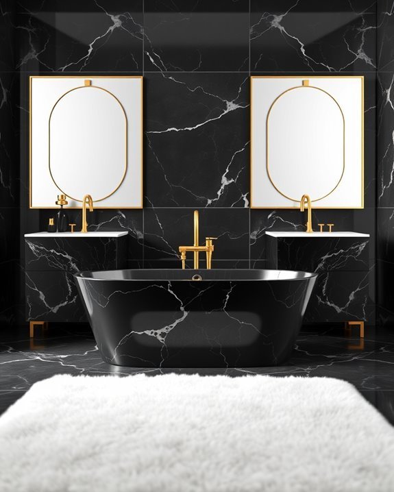 black marble with gold