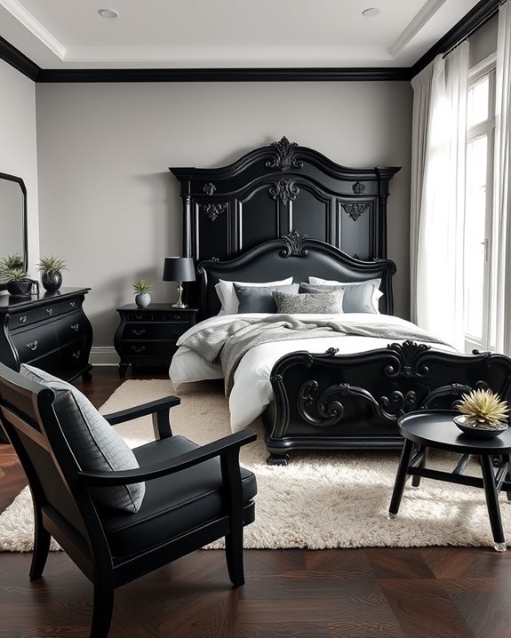 black wood accent integration