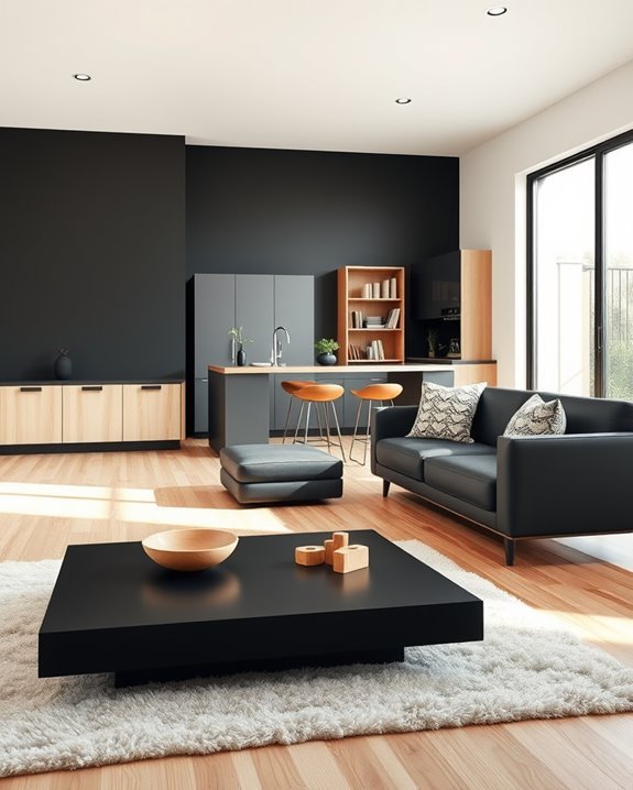 black wood minimalist warmth