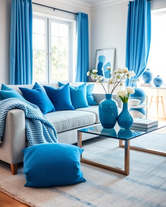 blue accessories elevate decor