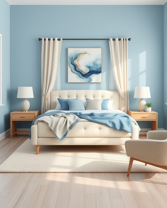 blue and beige tranquility