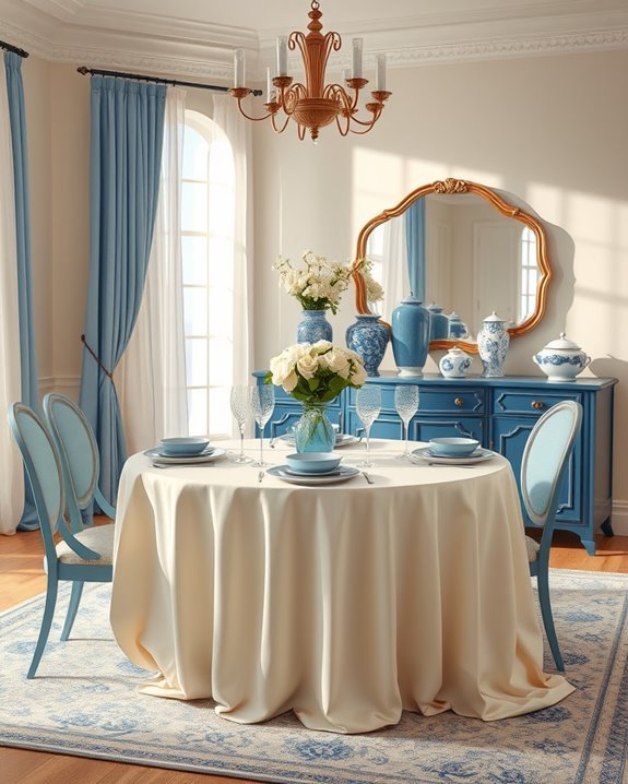blue and cream elegance