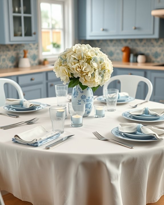 blue and cream elegance